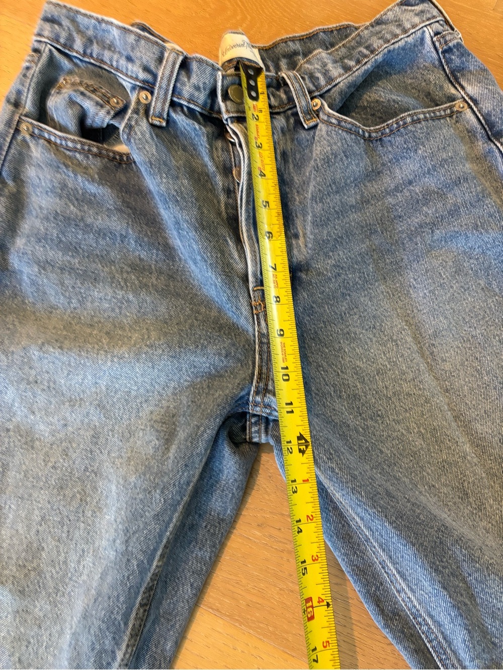 Universal Thread 90's Mid Rise Heart Pocket Baggy Wide Leg Denim Jeans 8 regular - Picture 12 of 13